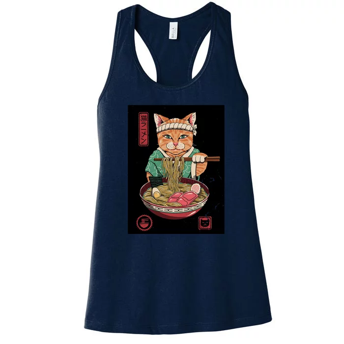 Kawaii Cat Anime Women's Racerback Tank