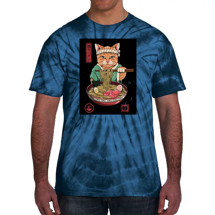 Kawaii Cat Anime Tie-Dye T-Shirt