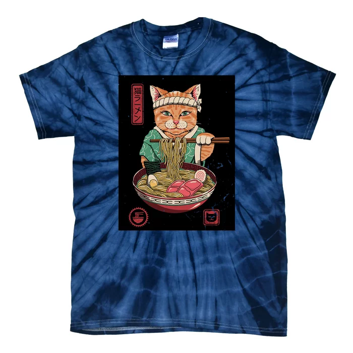 Kawaii Cat Anime Tie-Dye T-Shirt