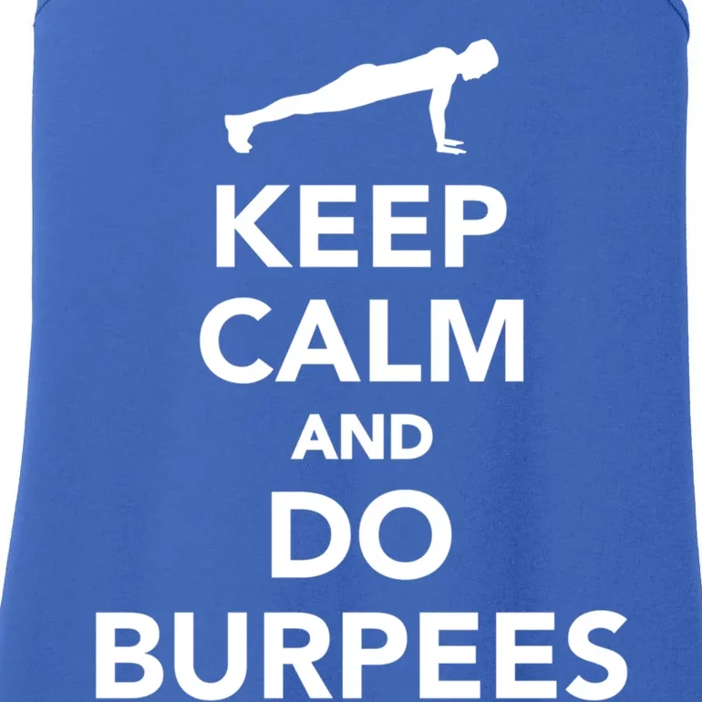 Keep Calm And Do Burpees Gift Ladies Essential Tank