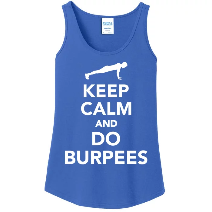 Keep Calm And Do Burpees Gift Ladies Essential Tank