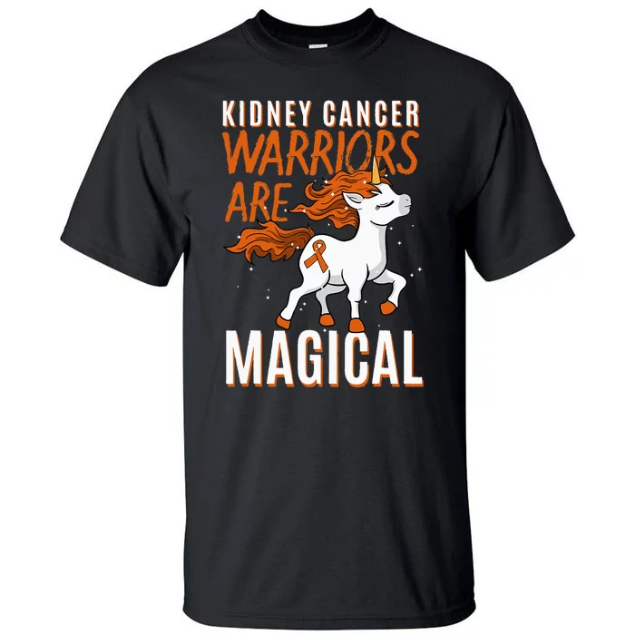 Kidney Cancer Awareness Supporter Warrior Unicorn Lover Gift Tall T-Shirt