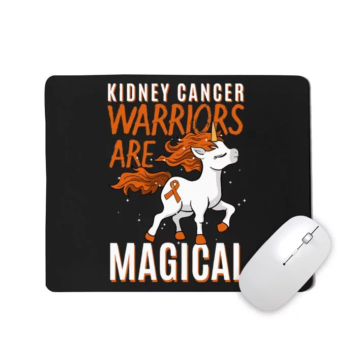 Kidney Cancer Awareness Supporter Warrior Unicorn Lover Gift Mousepad