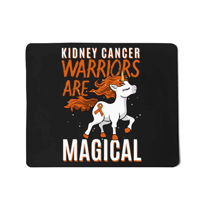 Kidney Cancer Awareness Supporter Warrior Unicorn Lover Gift Mousepad