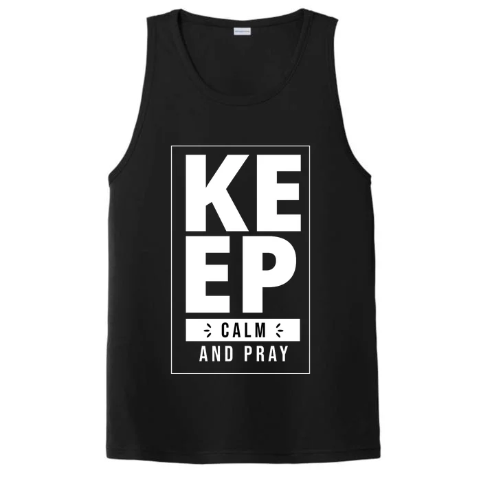 Keep Calm And Party Funny Slogan Performance Tank