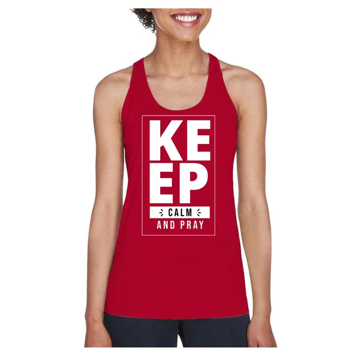 Keep Calm And Party Funny Slogan Women's Racerback Tank