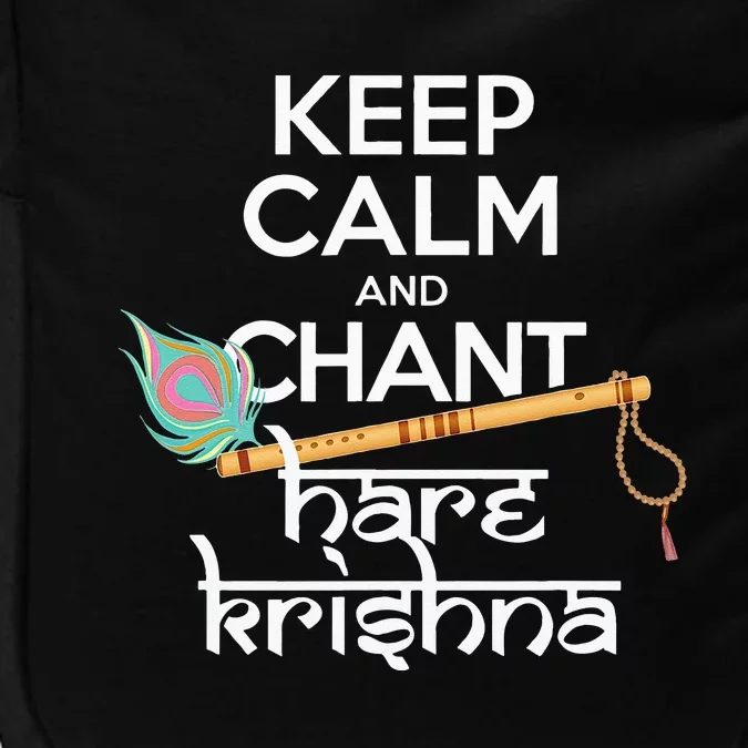 Keep Calm And Chant Hare Krishna Mantra Chanting Hinduism Impact Tech Backpack