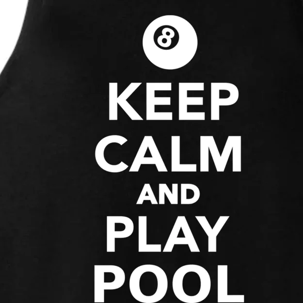 Keep Calm And Play Pool Billiards Gift Ladies Tri-Blend Wicking Tank