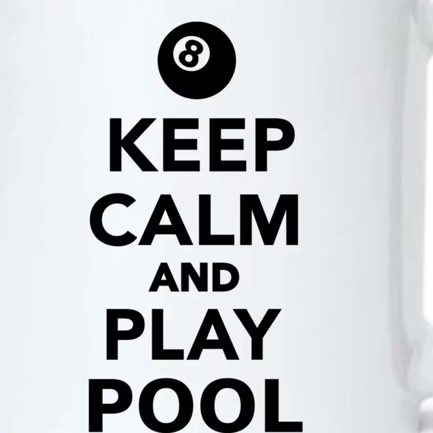 Keep Calm And Play Pool Billiards Gift Black Color Changing Mug