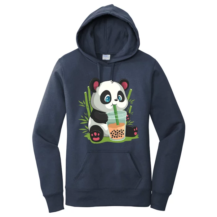 Kawaii Cute Anime Panda Otaku Japanese Bubble Boba Tea Women's Pullover Hoodie