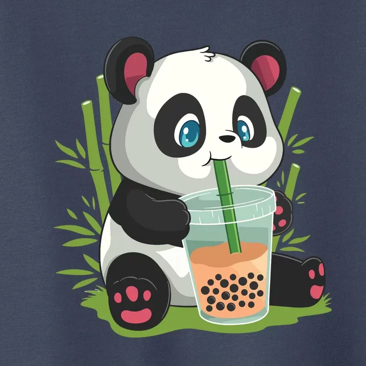 Kawaii Cute Anime Panda Otaku Japanese Bubble Boba Tea Toddler T-Shirt