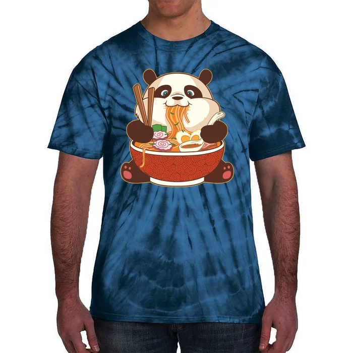 Kawaii Cute Anime Panda Otaku Japanese Ramen Noodles Gift Tie-Dye T-Shirt