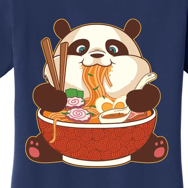 Kawaii Cute Anime Panda Otaku Japanese Ramen Noodles Gift Women's T-Shirt