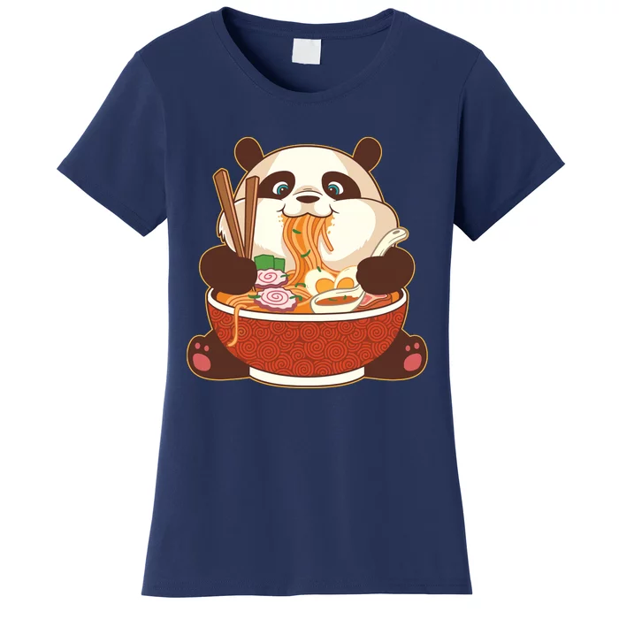 Kawaii Cute Anime Panda Otaku Japanese Ramen Noodles Gift Women's T-Shirt