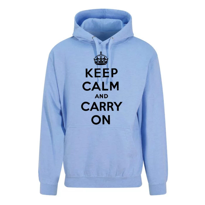 Keep Calm And Carry On Poster Vintage Gift Unisex Surf Hoodie