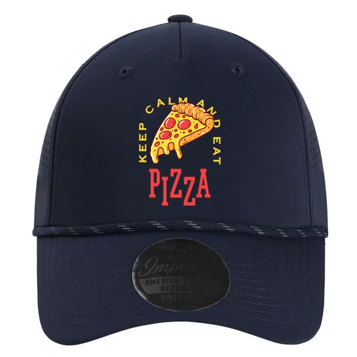 Keep Calm And Eat Pizza Funny Performance The Dyno Cap