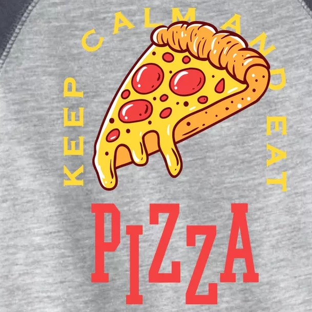 Keep Calm And Eat Pizza Funny Toddler Fine Jersey T-Shirt