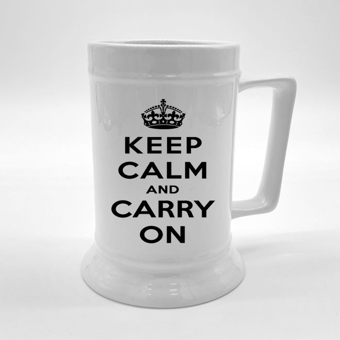 Keep Calm And Carry On Gift Front & Back Beer Stein