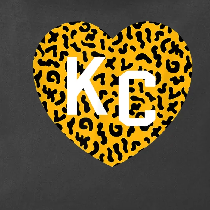 Kc Cheetah Animal Print Heart Kc Kansas City Cheetah Heart Zip Tote Bag