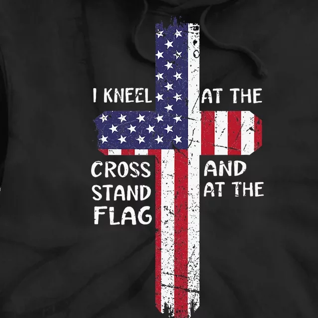 Kneel Cross At The Cross Memorial Day Never Forget Veteran Tie Dye Hoodie