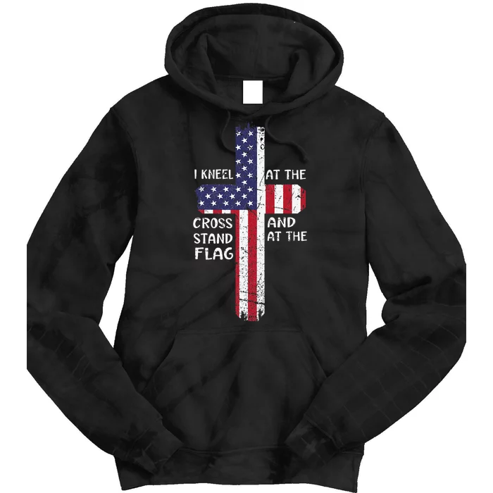 Kneel Cross At The Cross Memorial Day Never Forget Veteran Tie Dye Hoodie