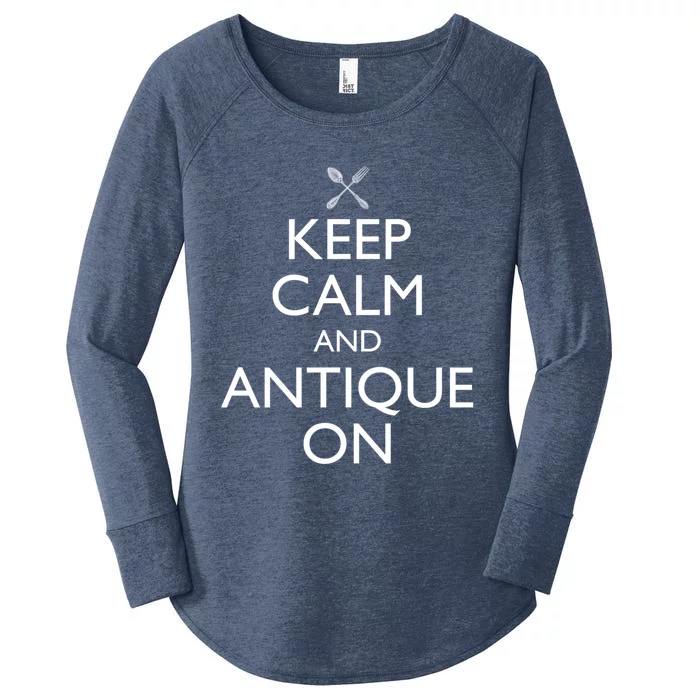 Keep Calm And Antique On Funny Antiquing Gift Women's Perfect Tri Tunic Long Sleeve Shirt