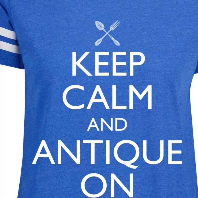 Keep Calm And Antique On Funny Antiquing Gift Enza Ladies Jersey Football T-Shirt