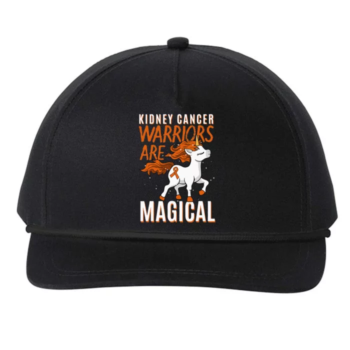 Kidney Cancer Awareness Supporter Warrior Unicorn Lover Gift Snapback Five-Panel Rope Hat