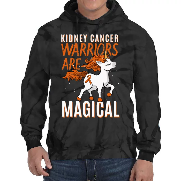 Kidney Cancer Awareness Supporter Warrior Unicorn Lover Gift Tie Dye Hoodie