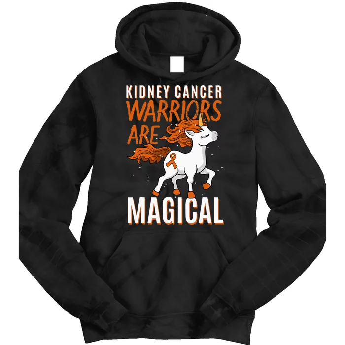 Kidney Cancer Awareness Supporter Warrior Unicorn Lover Gift Tie Dye Hoodie