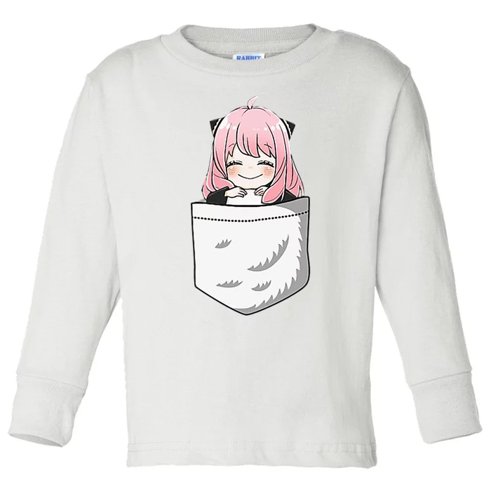 Kawaii Cute Anya In The Pocket Spy X Art Family Toddler Long Sleeve Shirt