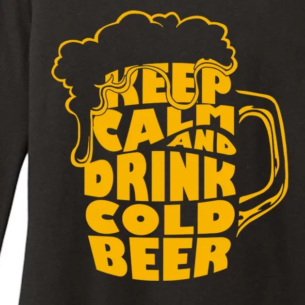 Keep Calm And Drink Cold Beer Womens CVC Long Sleeve Shirt