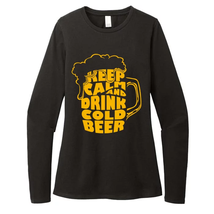 Keep Calm And Drink Cold Beer Womens CVC Long Sleeve Shirt