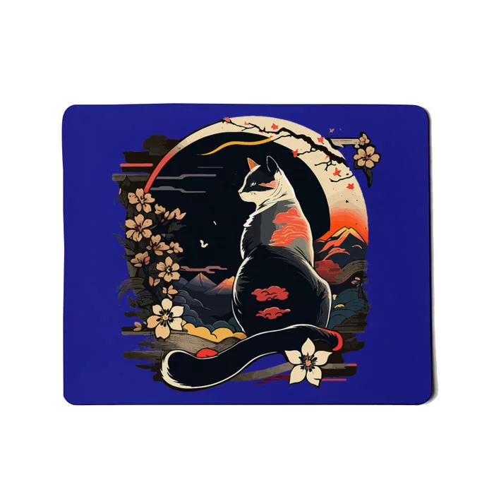 Kawaii Cat Anime Japanese Retro Mousepad