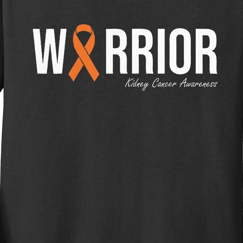 Kidney Cancer Awareness Orange Ribbon Kids Long Sleeve Shirt