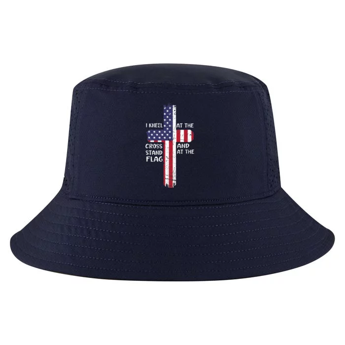 Kneel Cross At The Cross Memorial Day Cool Comfort Performance Bucket Hat