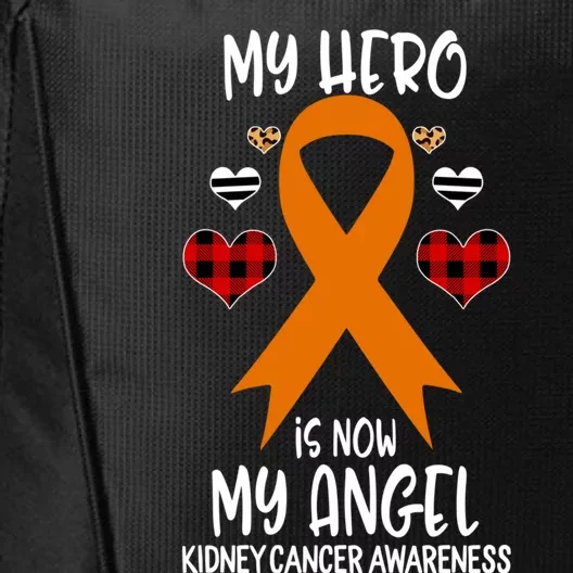 Kidney Cancer Awareness Remembrance Hero Is Now My Angel Gift City Backpack