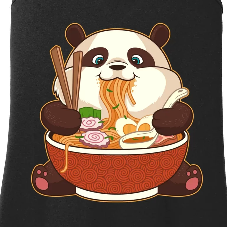 Kawaii Cute Anime Panda Otaku Japanese Ra Noodles Gift Ladies Essential Tank