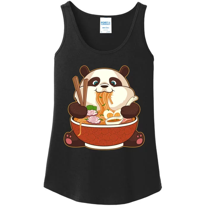 Kawaii Cute Anime Panda Otaku Japanese Ra Noodles Gift Ladies Essential Tank