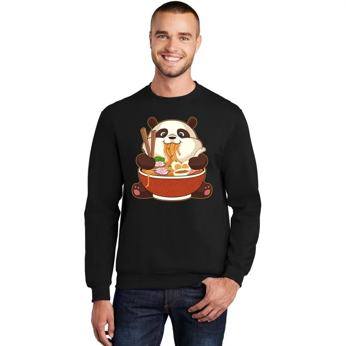 Kawaii Cute Anime Panda Otaku Japanese Ra Noodles Gift Tall Sweatshirt