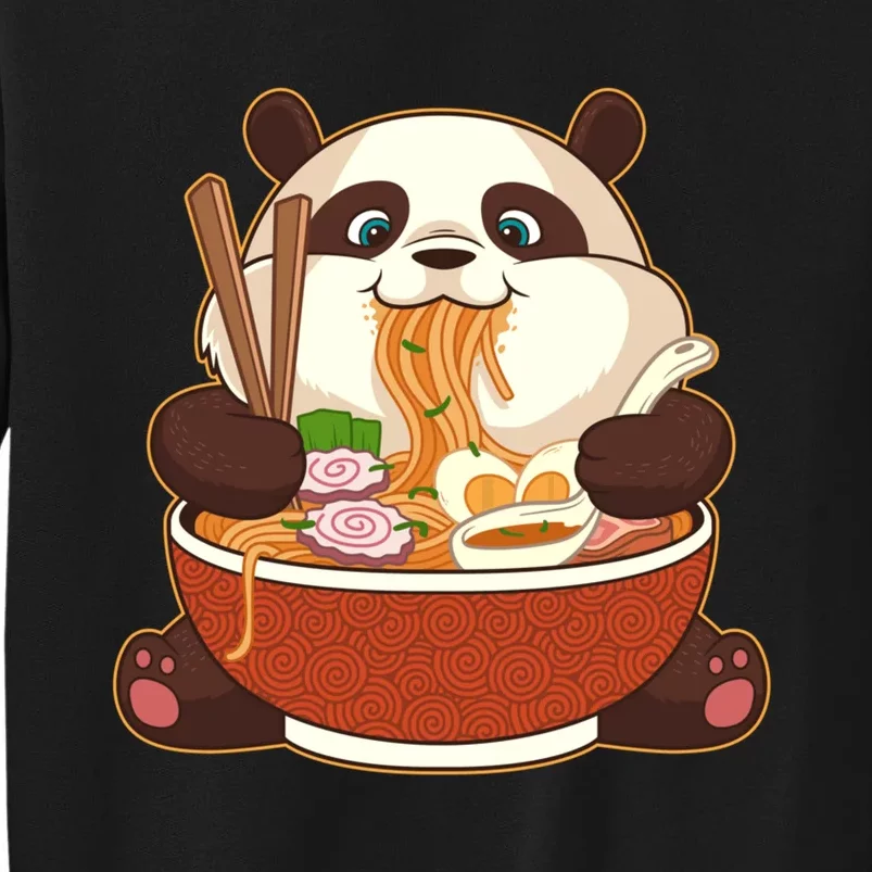 Kawaii Cute Anime Panda Otaku Japanese Ra Noodles Gift Tall Sweatshirt