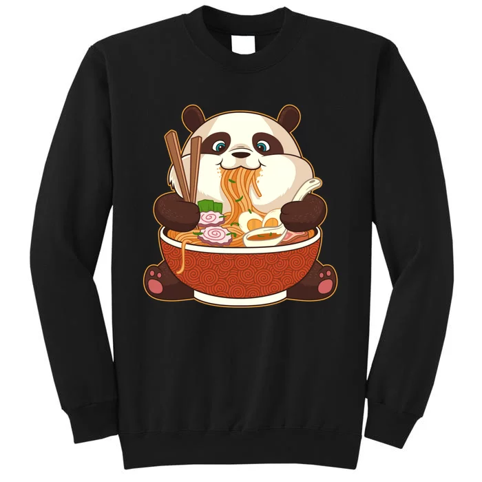 Kawaii Cute Anime Panda Otaku Japanese Ra Noodles Gift Tall Sweatshirt