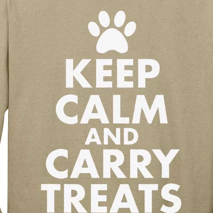 Keep Calm And Carry Treats Dog Trainer Funny Long Sleeve Shirt