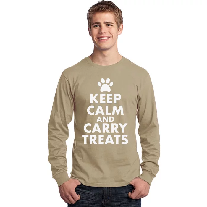 Keep Calm And Carry Treats Dog Trainer Funny Tall Long Sleeve T-Shirt