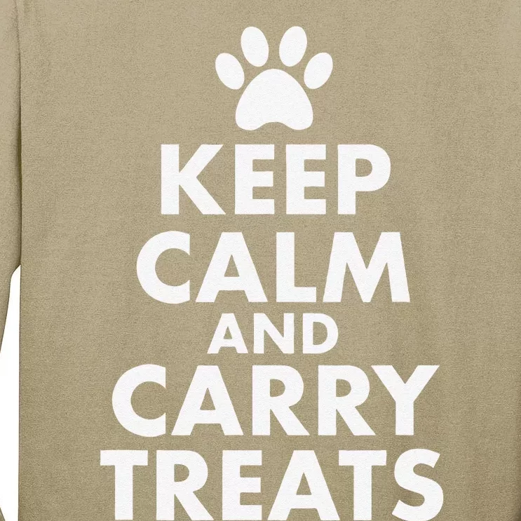 Keep Calm And Carry Treats Dog Trainer Funny Tall Long Sleeve T-Shirt