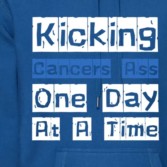 Kicking CancerS Ass One Day At A Time Gift Premium Hoodie