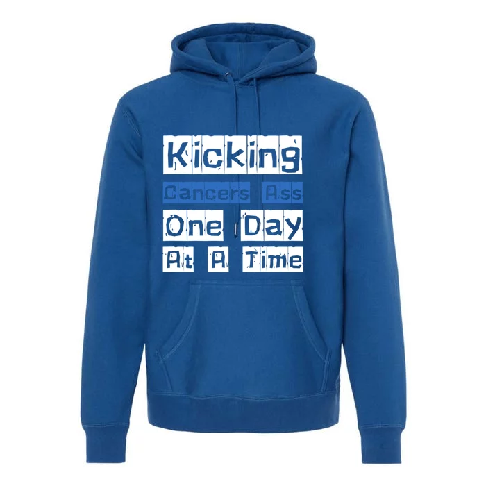 Kicking CancerS Ass One Day At A Time Gift Premium Hoodie