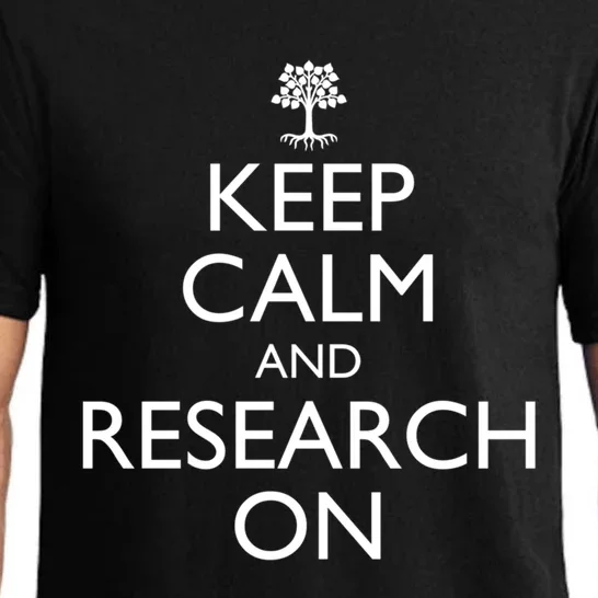 Keep Calm And Research On Genealogy Funny Gift Pajama Set