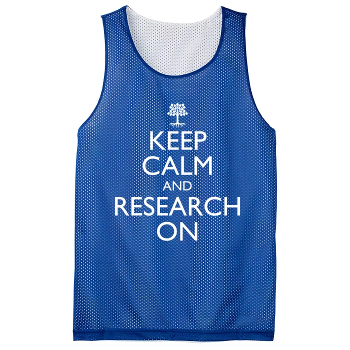 Keep Calm And Research On Genealogy Funny Gift Mesh Reversible Basketball Jersey Tank