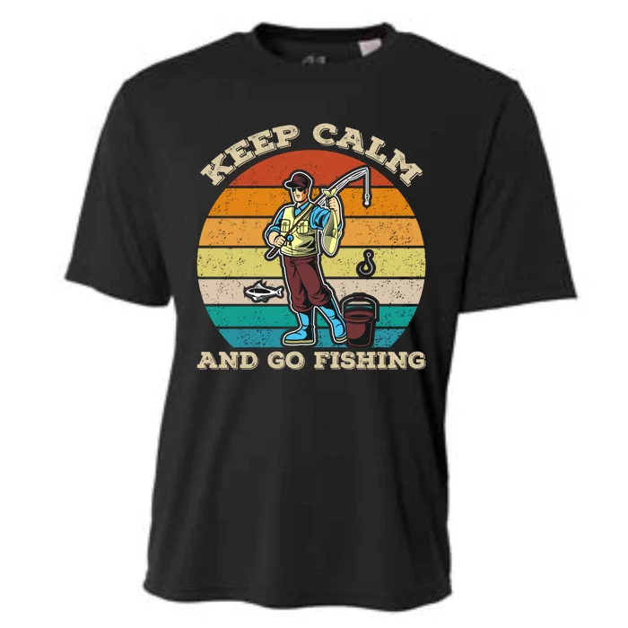 Keep Calm And Go Fishing Cooling Performance Crew T-Shirt